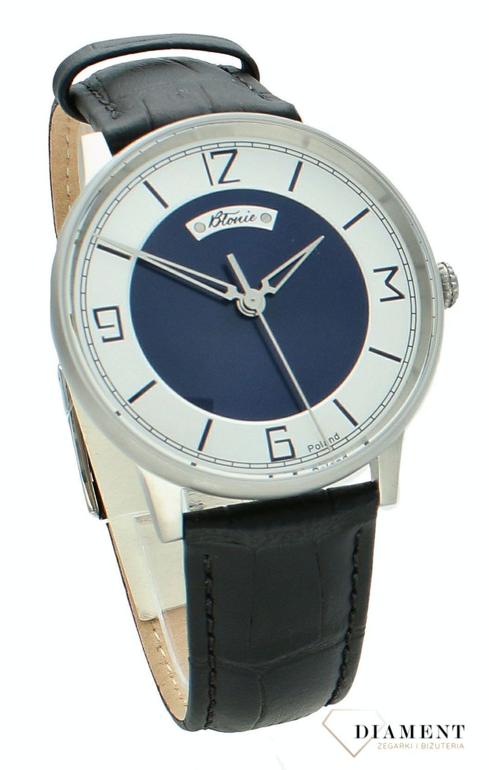 Polski zegarek automatyczny męski Błonie Polan 2. ⌚ Grawer na zegarku gratis 🔝 Męski zegarek na pasku klasyk🎁Prezent na Walent.jpg